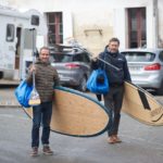 Nos surfeurs de Mascaret : Benito et Charles courageux malgé le froid.